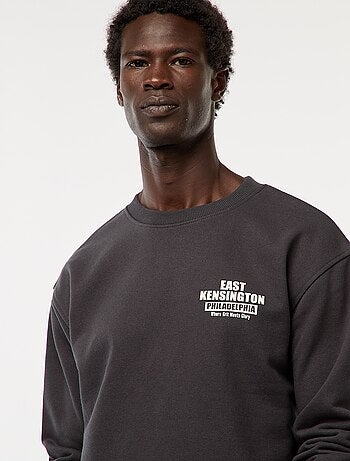 Sweat en molleton à col rond avec un imprimé recto-verso