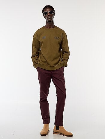 Sweat en molleton à col rond avec un imprimé recto-verso