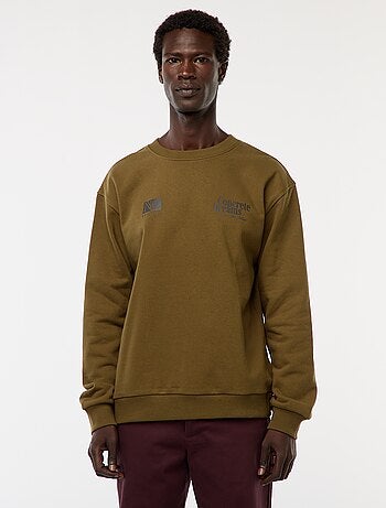 Sweat en molleton à col rond avec un imprimé recto-verso