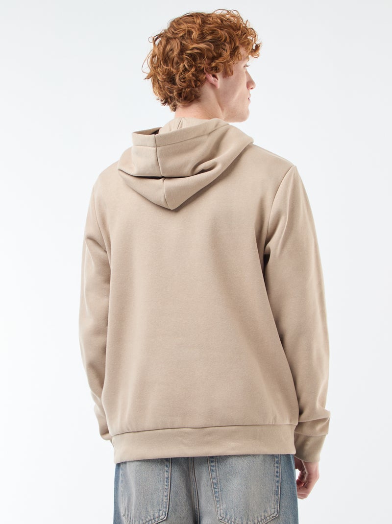 Sweat en molleton à imprimé Beige - Kiabi