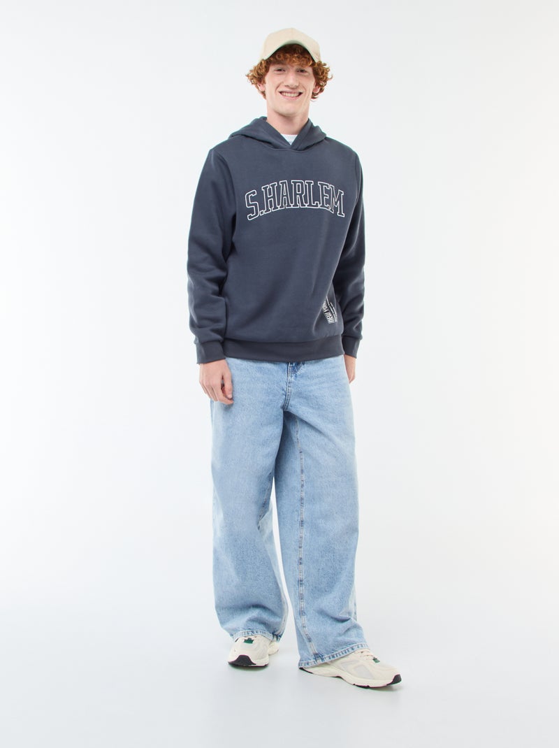 Sweat en molleton à imprimé Bleu - Kiabi