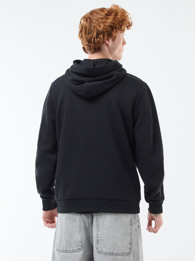 Sweat en molleton à imprimé Noir - Kiabi