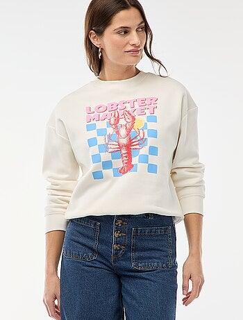 Sweat en molleton à message