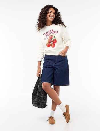 Sweat en molleton à message