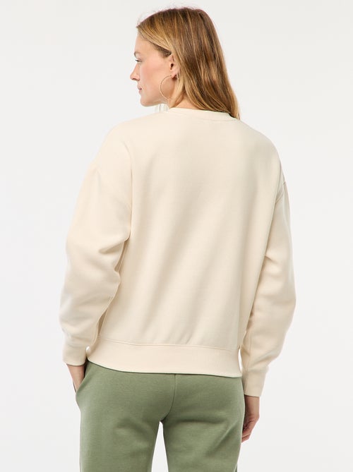 Sweat en molleton à message - Kiabi