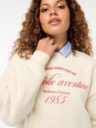 Sweat en molleton à message