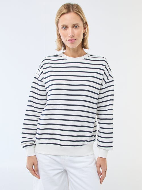 Sweat en molleton à message - Kiabi