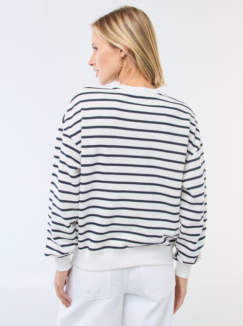 Sweat en molleton à message - Kiabi