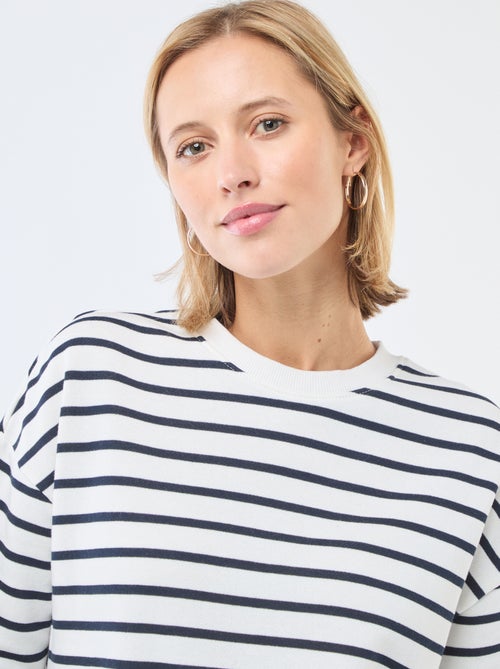 Sweat en molleton à message - Kiabi