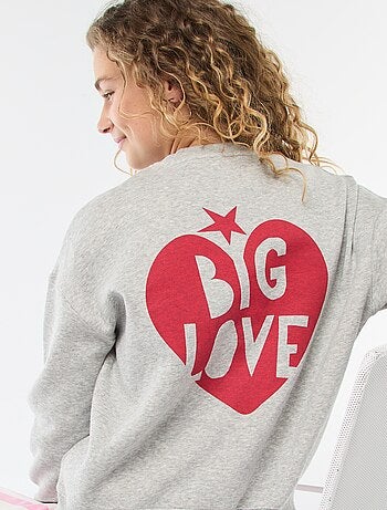 Sweat en molleton à message