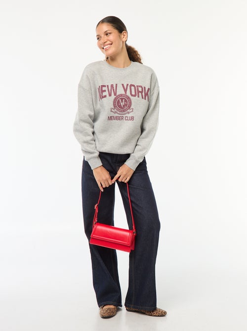 Sweat en molleton à message - Kiabi