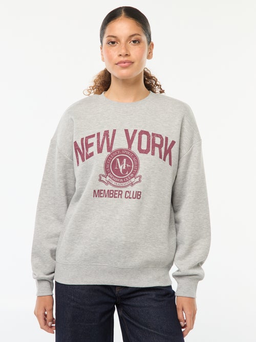 Sweat en molleton à message - Kiabi