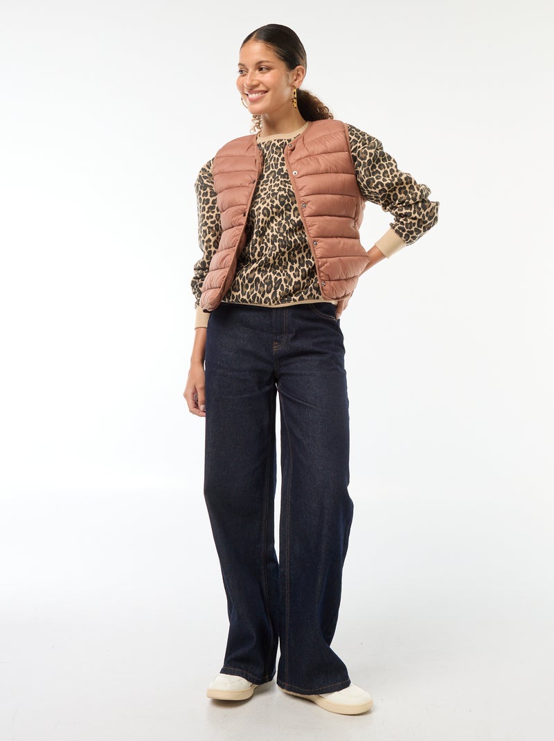 Sweat en molleton à message Léopard - Kiabi