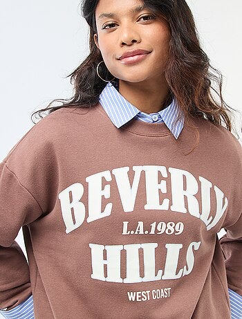 Sweat en molleton à message