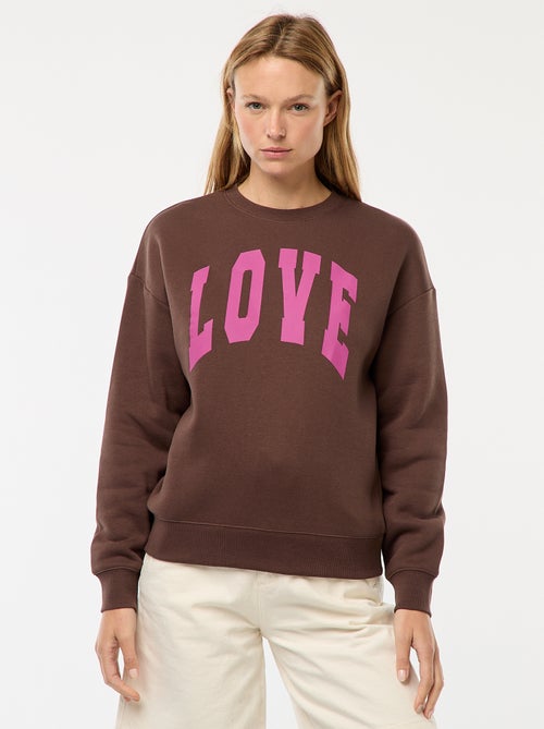 Sweat en molleton à message - Kiabi