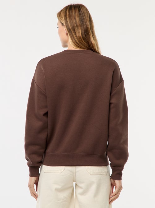 Sweat en molleton à message - Kiabi