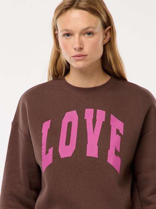 Sweat en molleton à message - Kiabi