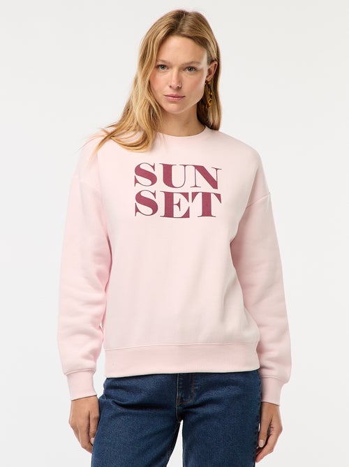 Sweat en molleton à message - Kiabi