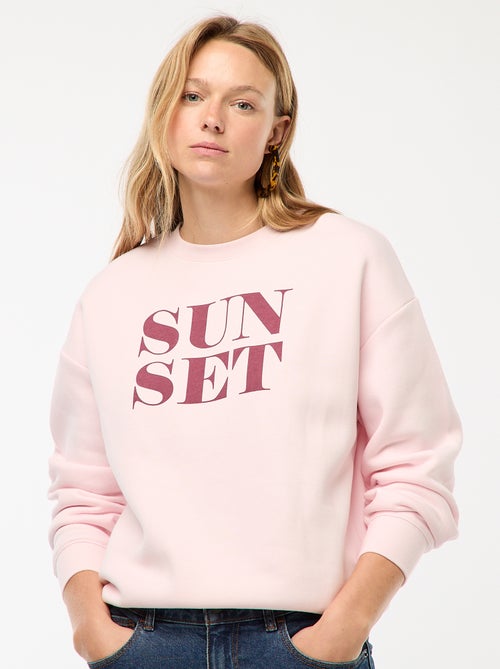 Sweat en molleton à message - Kiabi