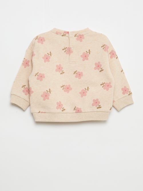 Sweat en molleton à motif - Kiabi
