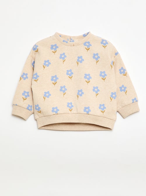 Sweat en molleton à motif - Kiabi