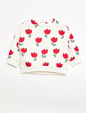 Sweat en molleton à motif