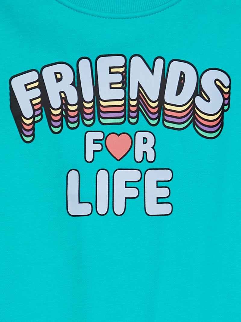 Sweat en molleton à motif Vert - Kiabi