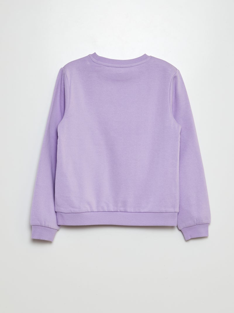 Sweat en molleton à motif Violet - Kiabi