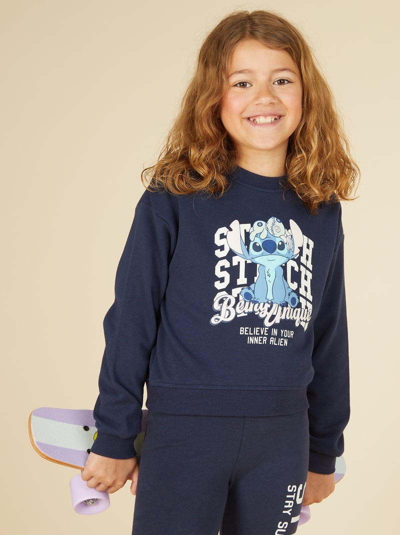 Sweat en molleton 'Angel' Bleu marine - Kiabi