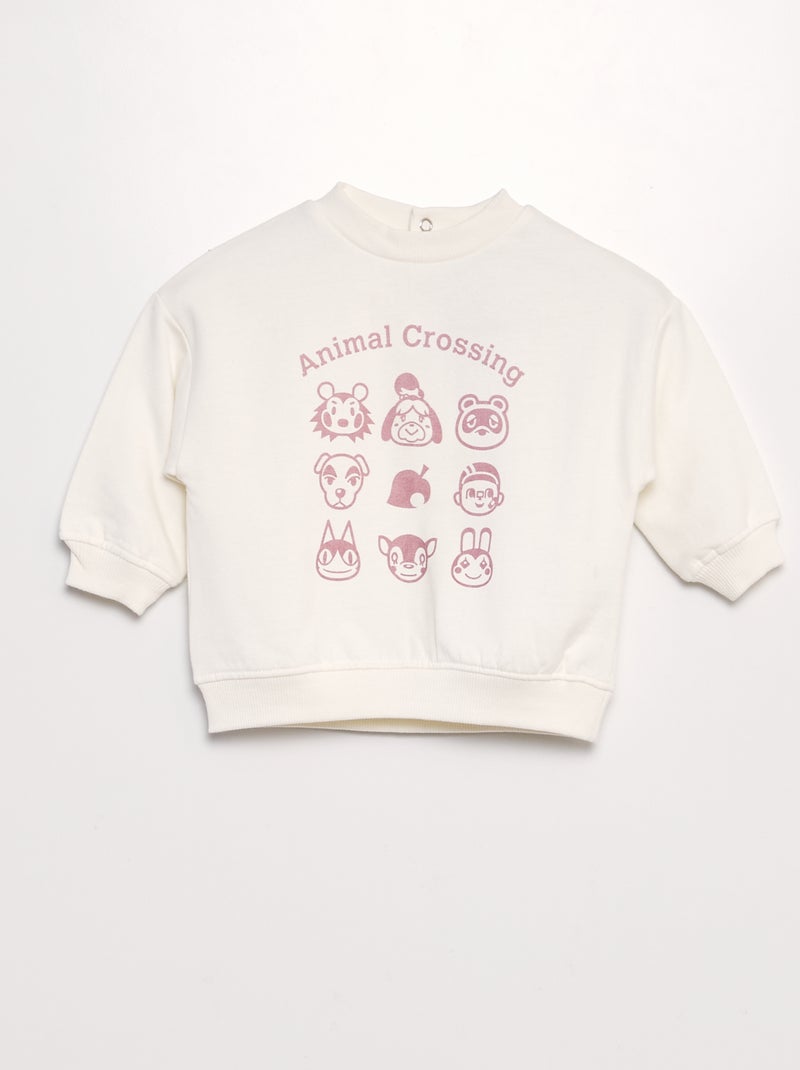 Sweat en molleton 'Animal Crossing' Blanc - Kiabi