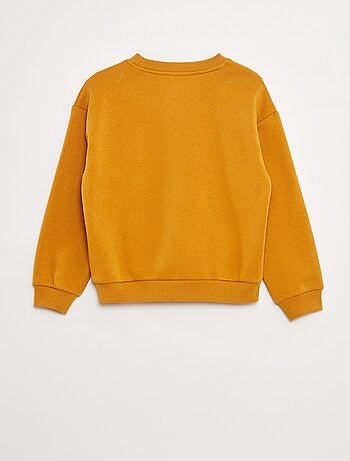 Sweat en molleton avec animation en maille bouclette