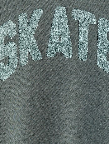 Sweat en molleton avec animation en maille bouclette