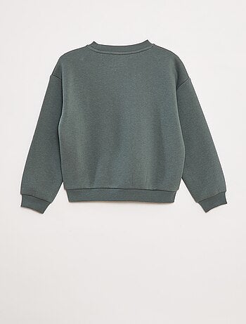 Sweat en molleton avec animation en maille bouclette