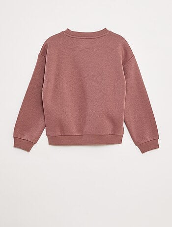 Sweat en molleton avec animation en maille bouclette