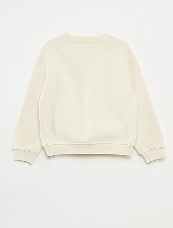 Sweat en molleton avec animation strass