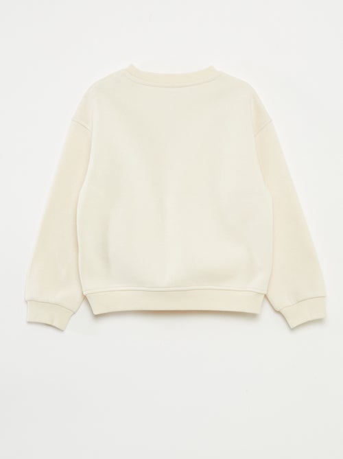 Sweat en molleton avec animation strass - Kiabi