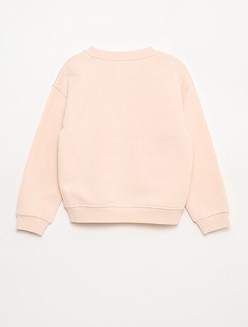Sweat en molleton avec animation strass