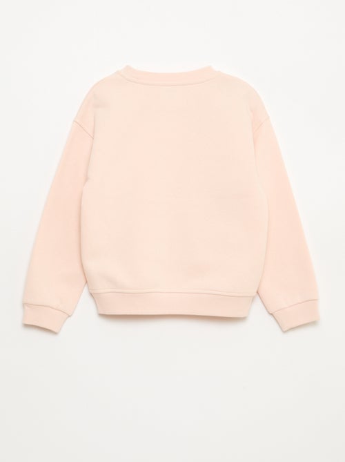 Sweat en molleton avec animation strass - Kiabi