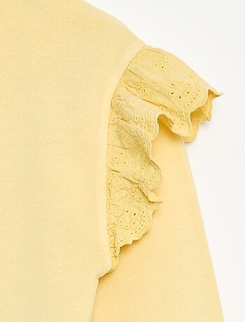Sweat en molleton avec broderies anglaises