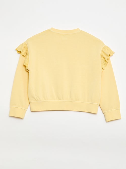 Sweat en molleton avec broderies anglaises - Kiabi Sweat en molleton avec broderies anglaises - Kiabi