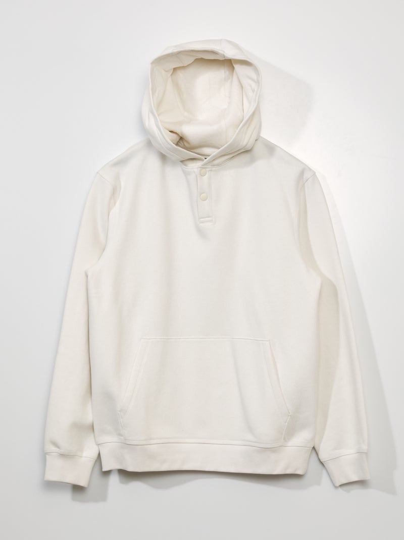 Sweat en molleton avec capuche Blanc - Kiabi