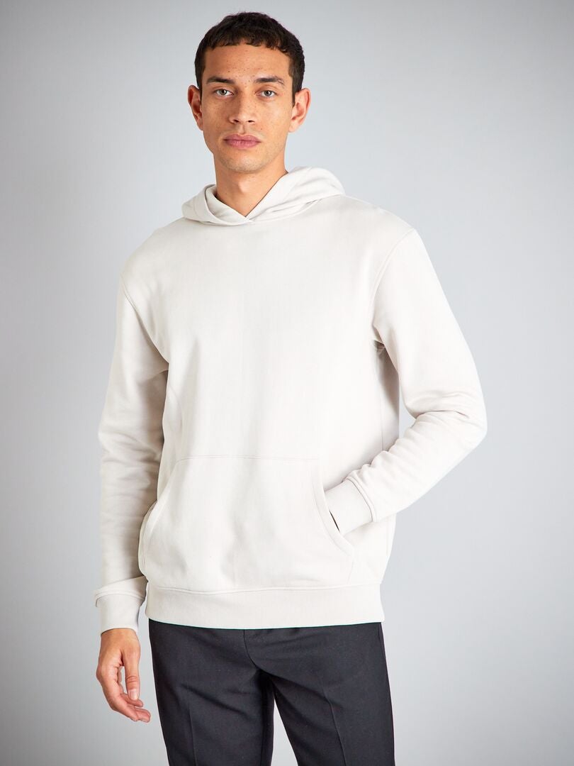 Sweat en molleton avec capuche Gris clair - Kiabi