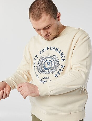 Sweat en molleton avec imprimé - collection facile à enfiler