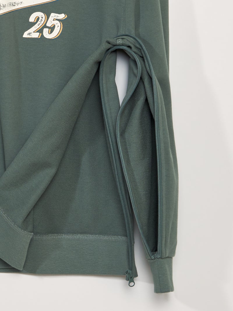 Sweat en molleton avec imprimé - So Easy Kaki - Kiabi