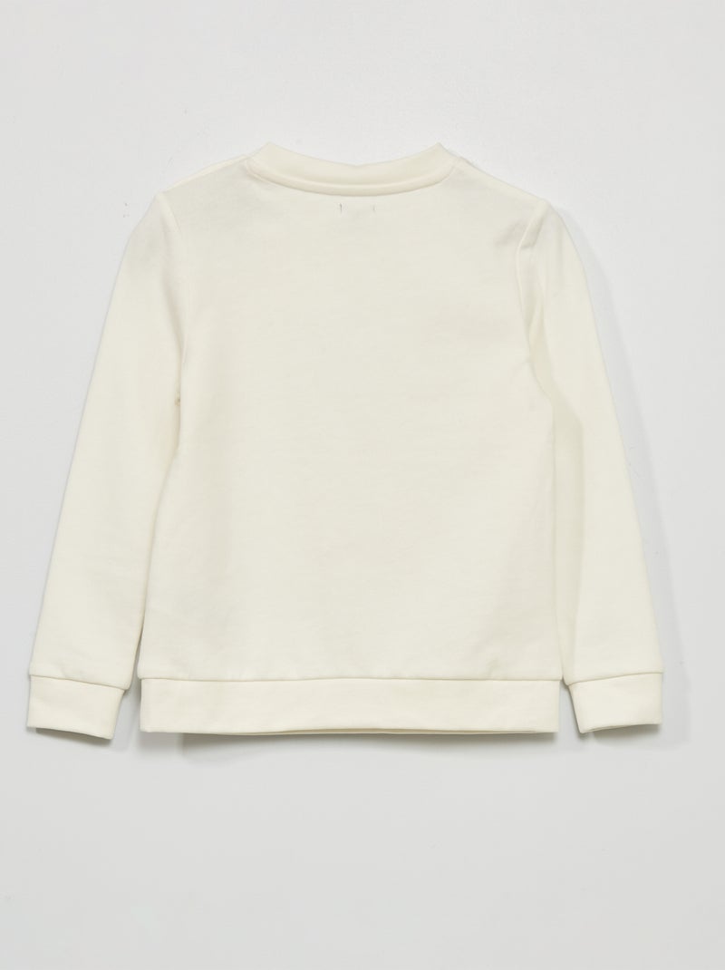 Sweat en molleton avec imprimé Blanc - Kiabi
