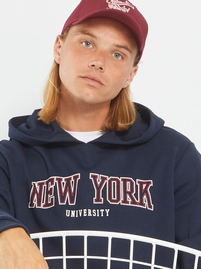Sweat en molleton avec imprimé fantaisie Bleu 'New York' - Kiabi