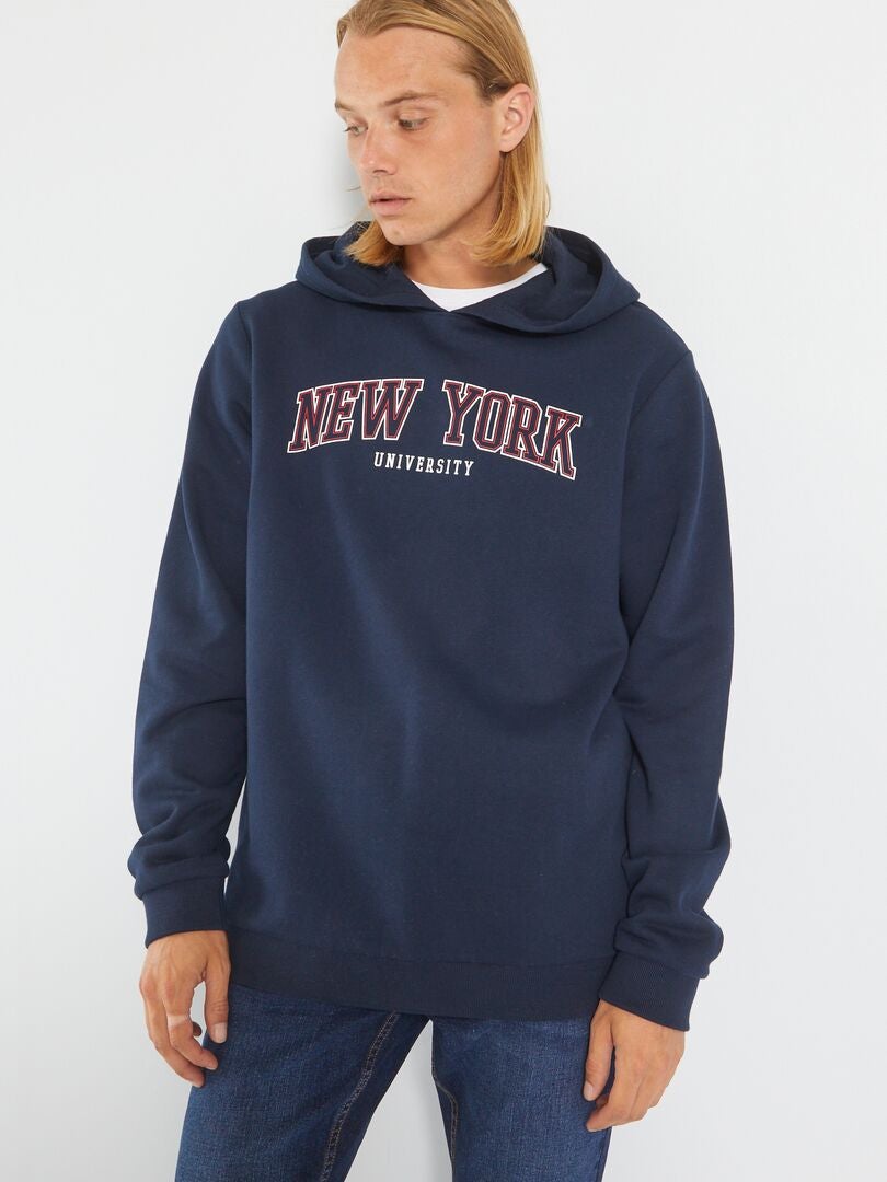 Sweat en molleton avec imprimé fantaisie Bleu 'New York' - Kiabi