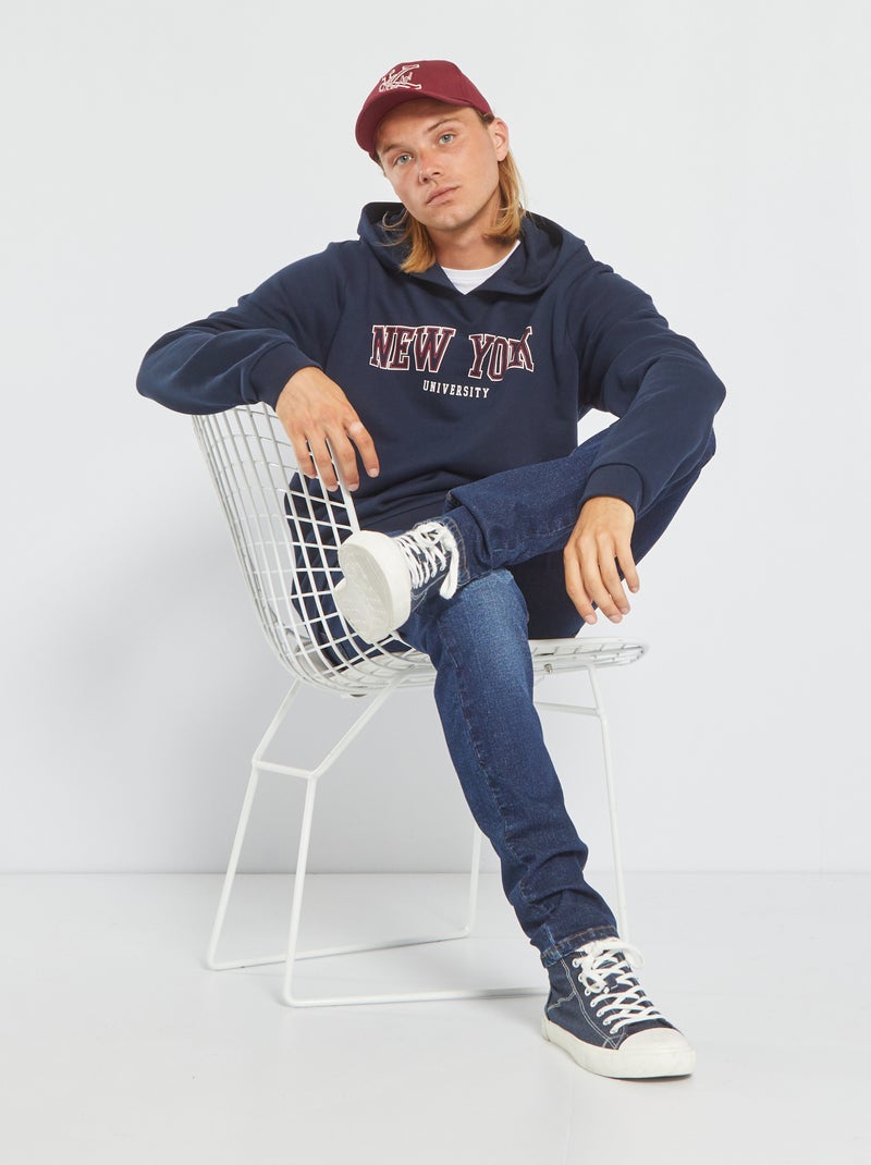 Sweat en molleton avec imprimé fantaisie Bleu 'New York' - Kiabi