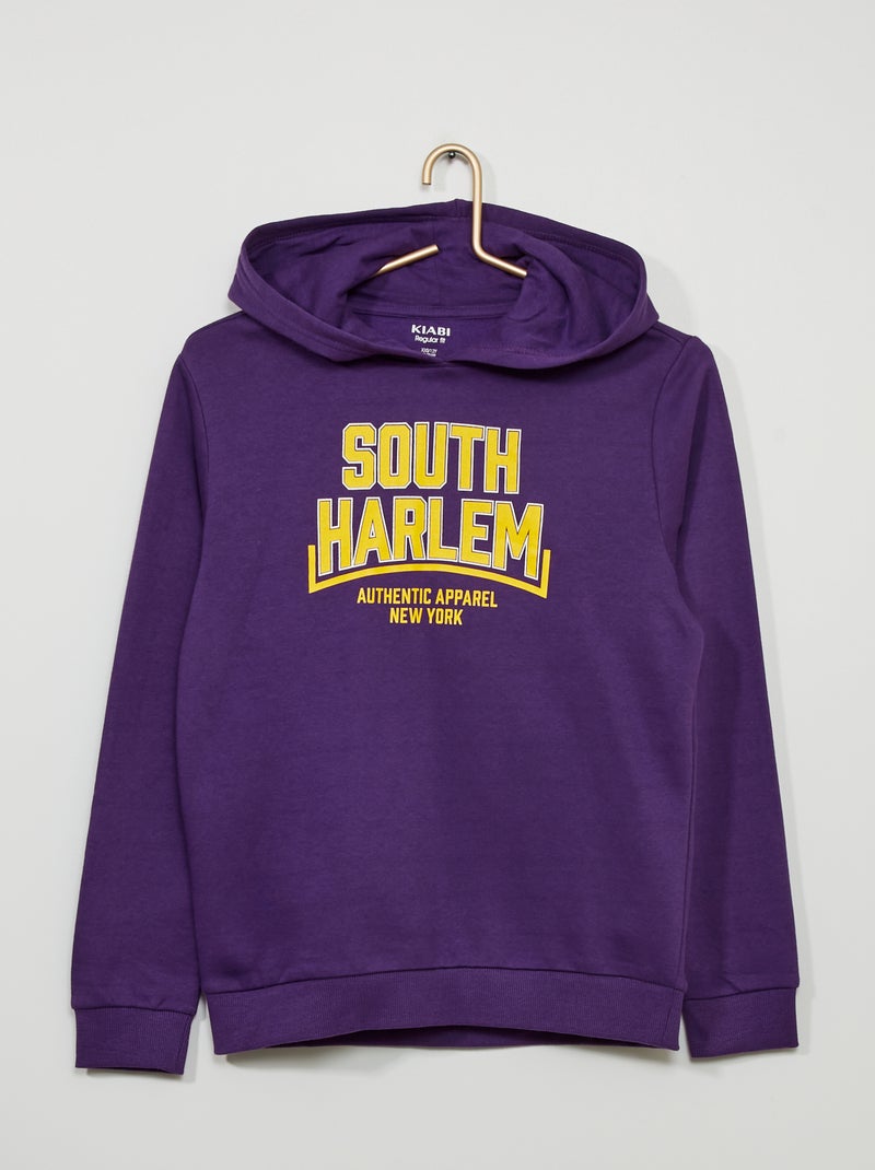 Sweat en molleton avec imprimé fantaisie Violet - Kiabi