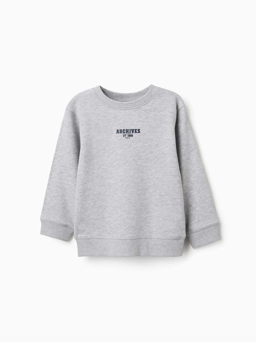 Sweat en molleton avec imprimé zy en relief - Kiabi Sweat en molleton avec imprimé zy en relief - Kiabi